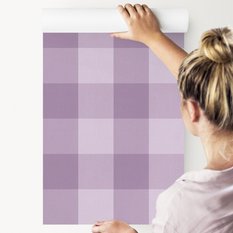 Tapeta w Rolce 10m Fioletowa KRATA Nowoczesny Wzór 53x1000  - Miniaturka zdjęcia nr 4