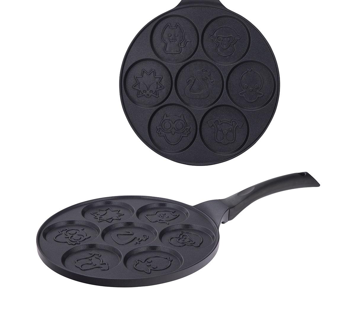 Patelnia Altom Design 26 cm do naleśników i placków pancakes zwierzaki czarna