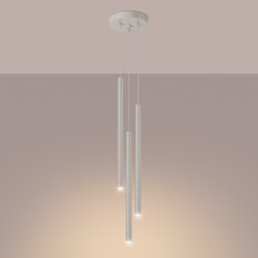 Lampa wisząca Pastelo 104x19.5x19.5cm do salonu sypialni beżowa - Miniaturka zdjęcia nr 3