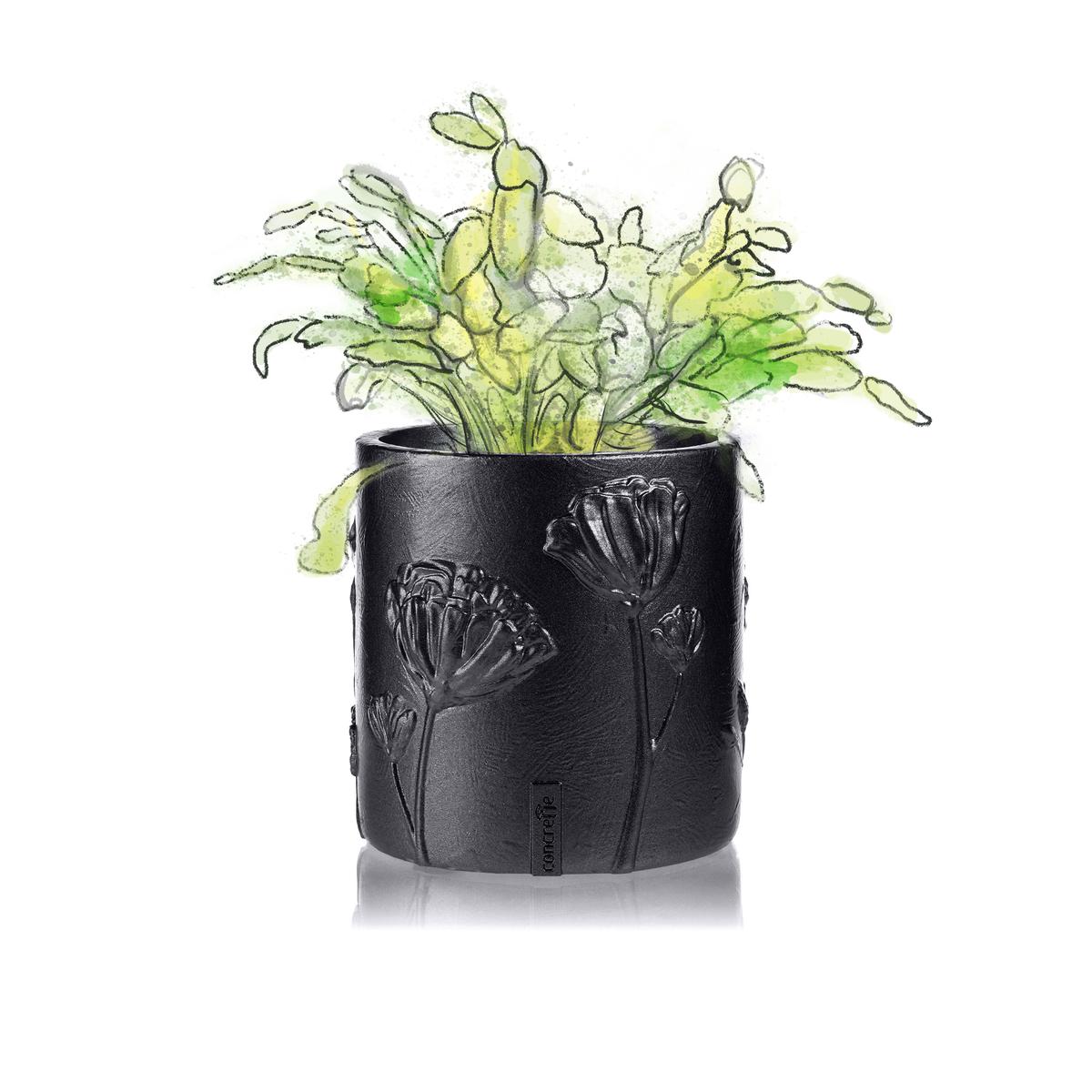 Donica Flower Deco Black Metallic 13 cm nr. 4