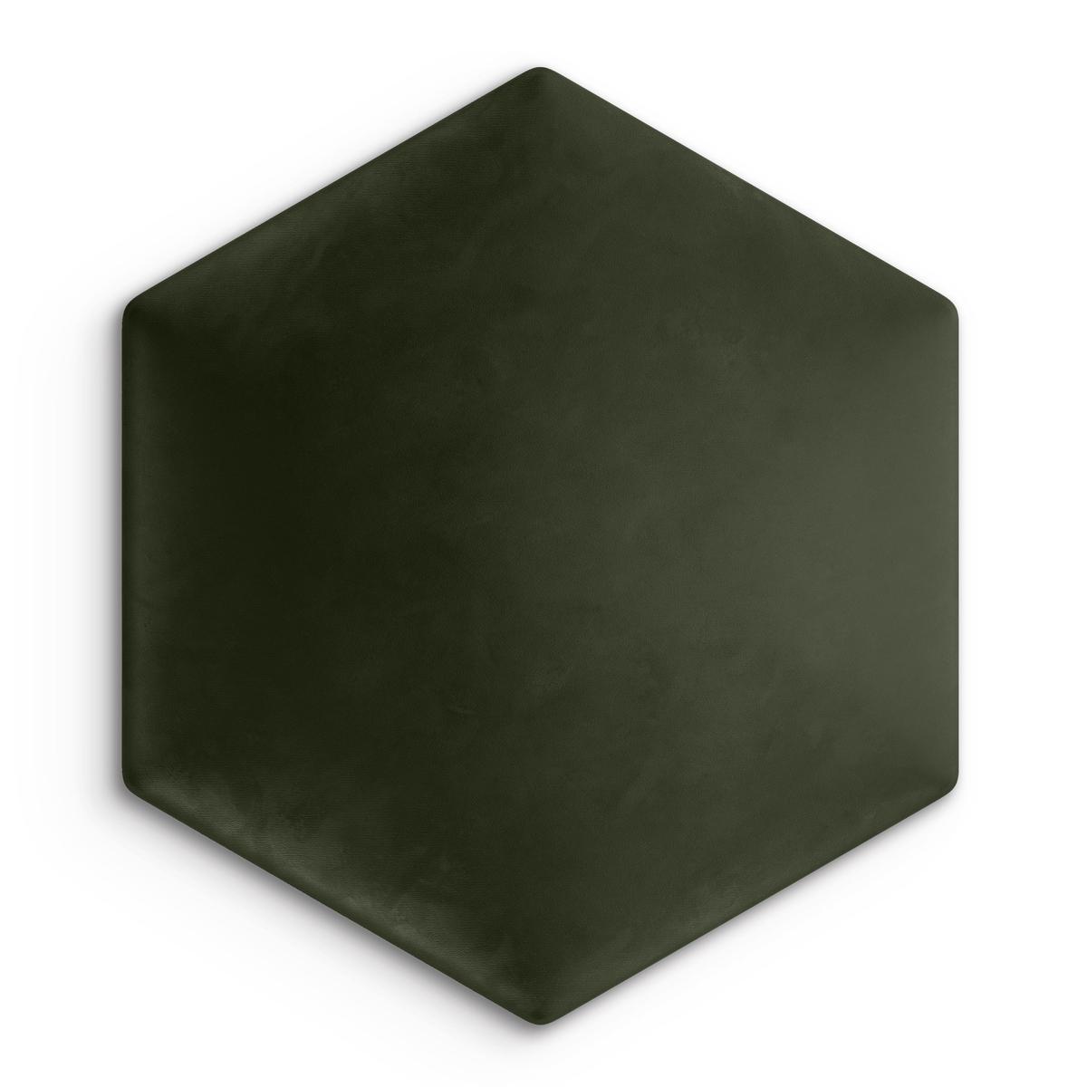 Panele tapicerowane 35x40 cm na ścianę hexagon khaki nr. 2