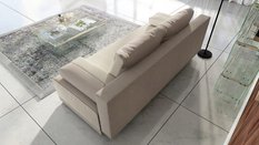Kanapa Cleo 82x201x92 cm z pojemnikiem na pościel do sypialni Poso + Paros kremowo-beżowy - Miniaturka zdjęcia nr 6