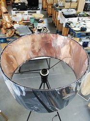 Lampa podłogowa  czarna z miedzianym środkiem CELLA - Miniaturka zdjęcia nr 3