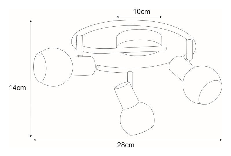 Lampa sufitowa K-C9590A/3 ALPINA 28x14x28 cm do salonu lub pokoju chrom nr. 2