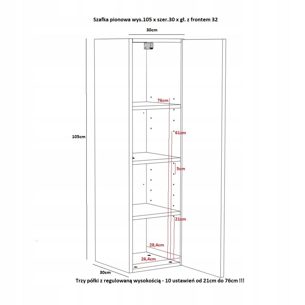 Szafka pionowa loft Dąb Lancelot + Biały Połysk nr. 5