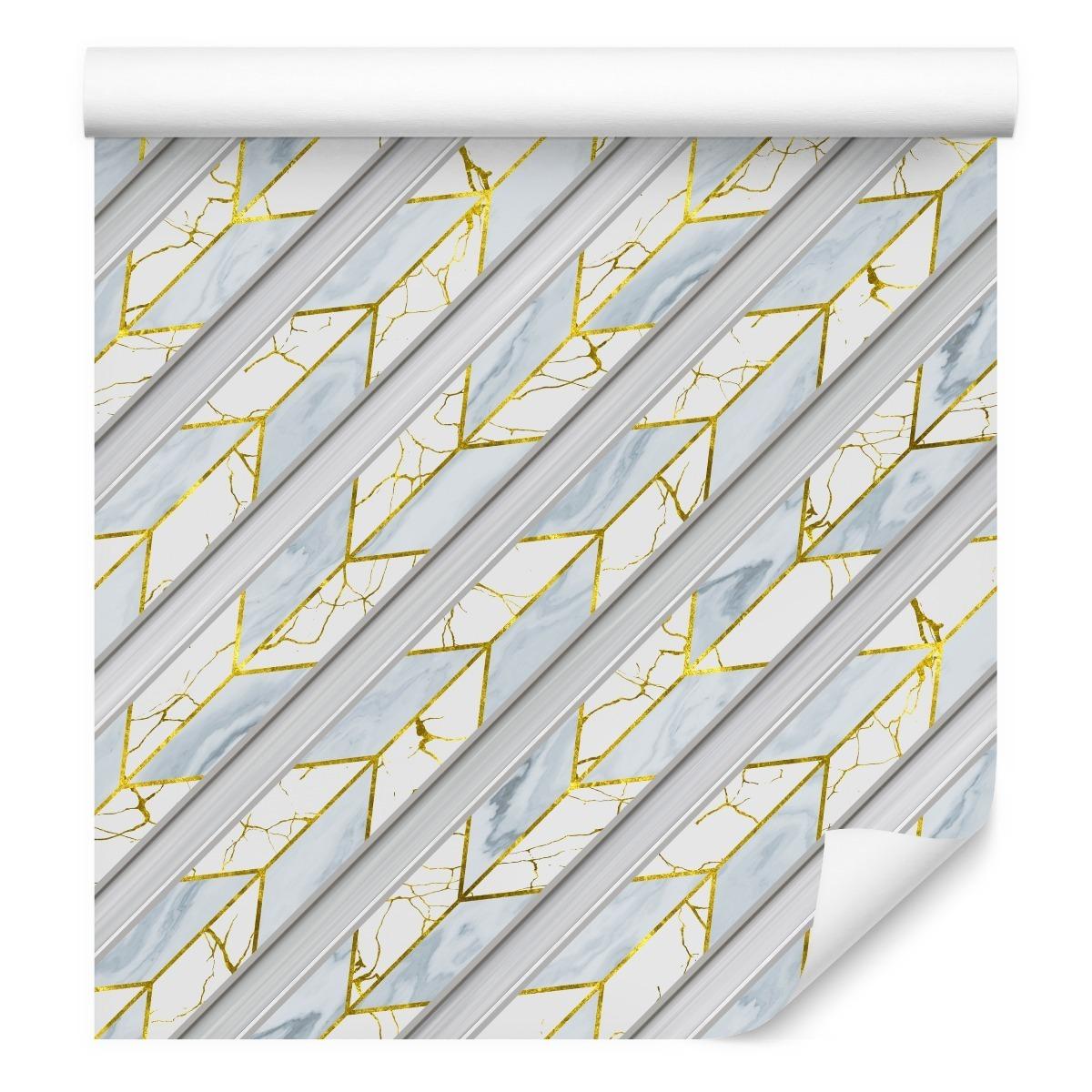 Tapeta Do Sypialni MARMUR Paski Abstrakcja Ozdoba  nr. 5