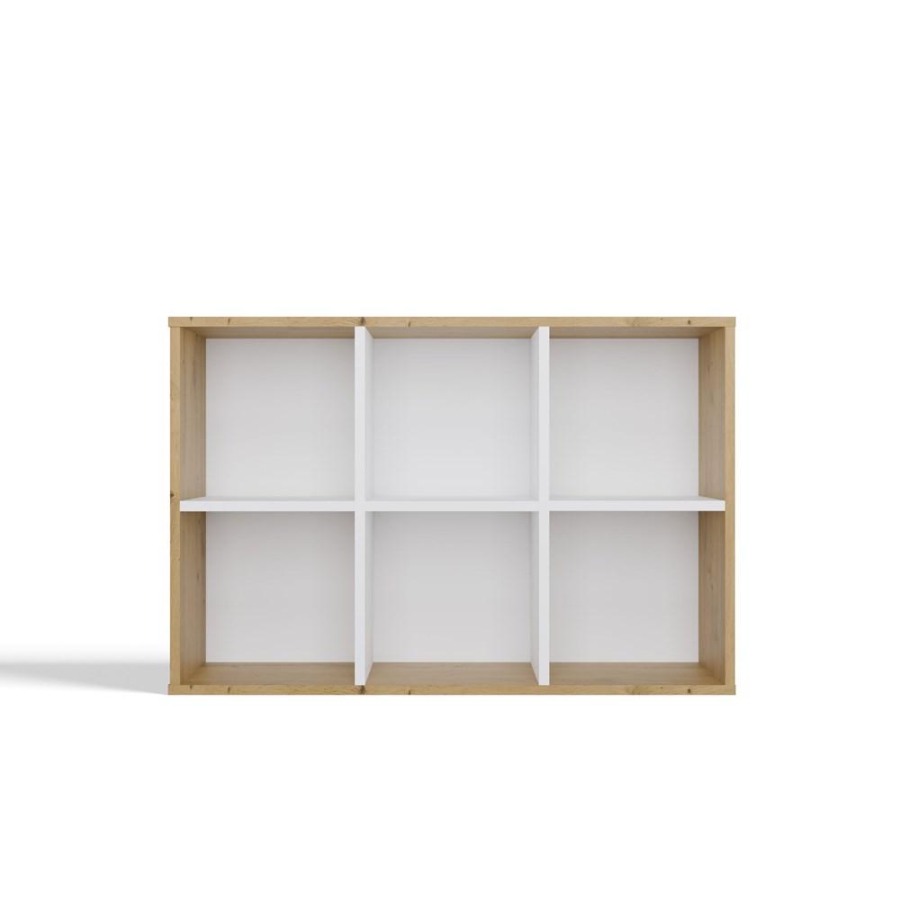 Regał Malax MINI 60x90x30 cm do sypialni salonu dąb artisan biel  nr. 7