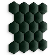 Panele tapicerowane 35x40 cm na ścianę hexagon butelkowa zieleń - Miniaturka zdjęcia nr 3
