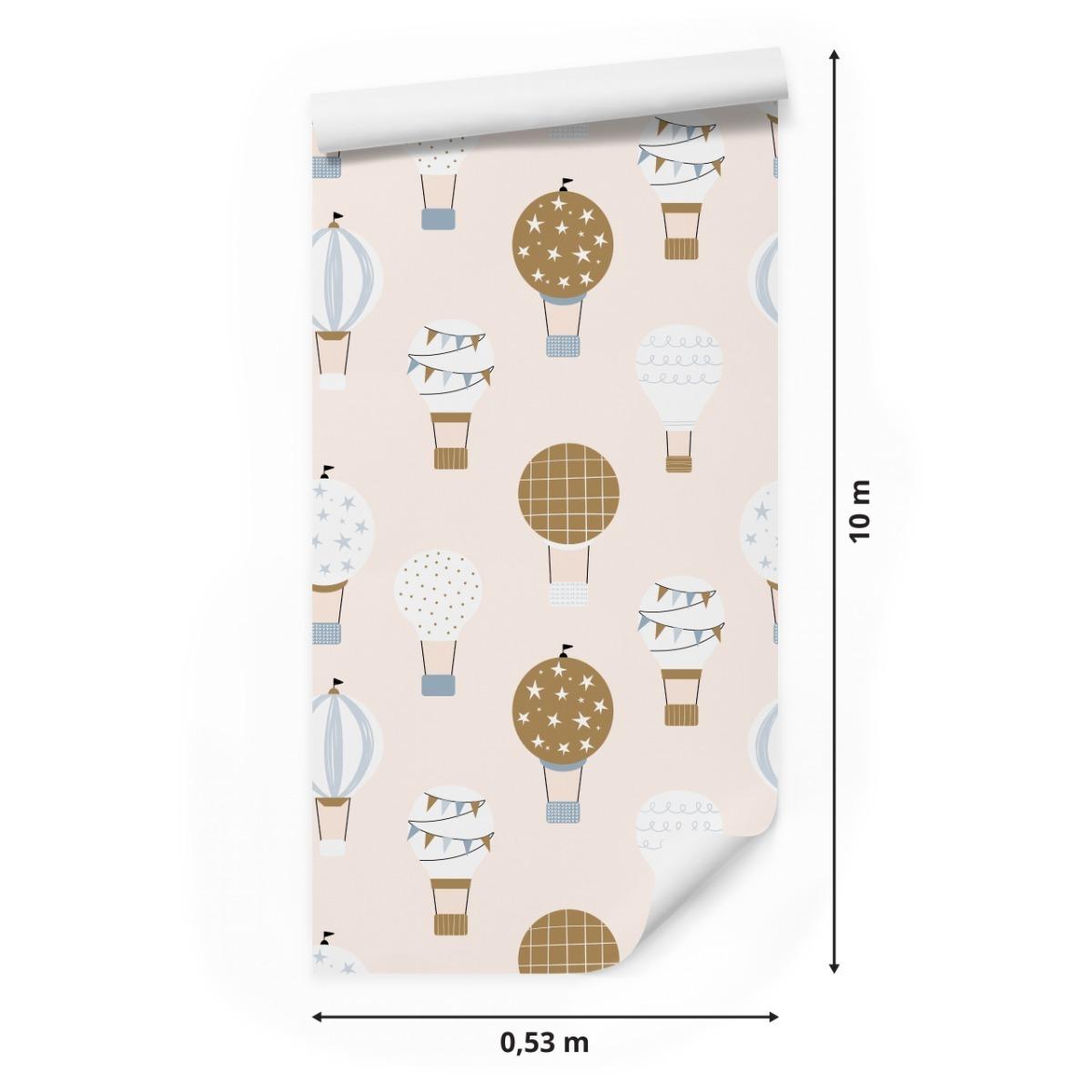 Tapeta Dla Dzieci BALONY Niebo Wzorki Dekoracja  nr. 2