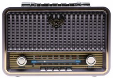 Radio przenośne 25 x 17,5 x 10 cm RETRO z funkcją bluetooth   akumulator USB  - Miniaturka zdjęcia nr 4