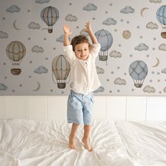 Naklejki Na Ścianę Dla Dzieci Balony 60x30 Gwiazdy Księżyce ZESTAW - Miniaturka zdjęcia nr 4