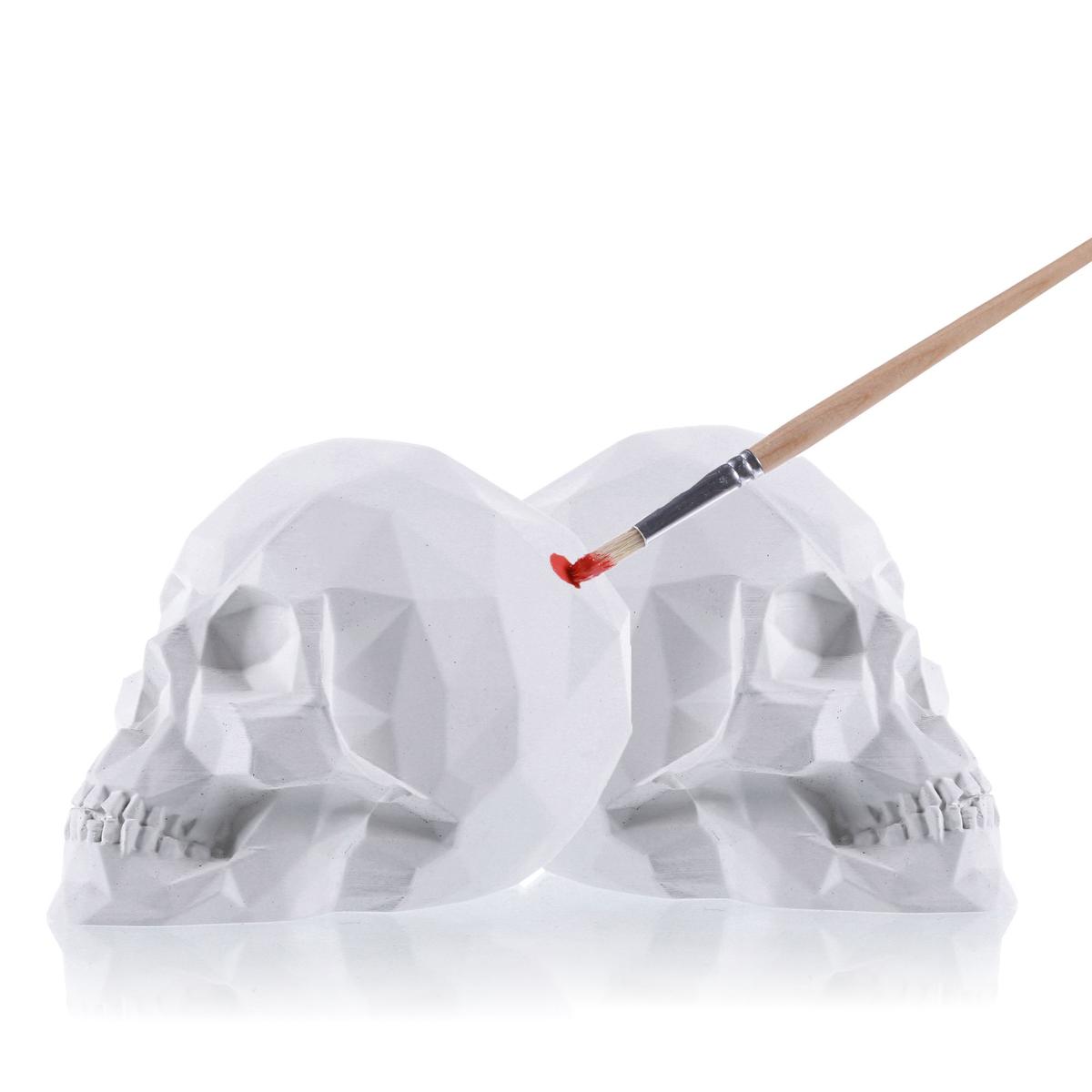 Kolorowanka 3D Skull Low-Poly Set of 2 nr. 2