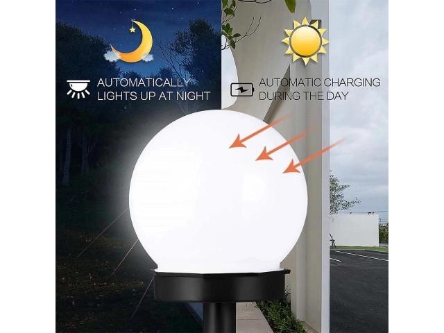 Szykowna lampa solarna w kształcie kuli 3 sztuki nr. 9