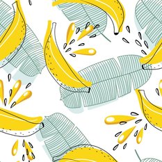 Tapeta, Banany i Egzotyczne Liście, Dekoracja Nowoczesna - Miniaturka zdjęcia nr 4