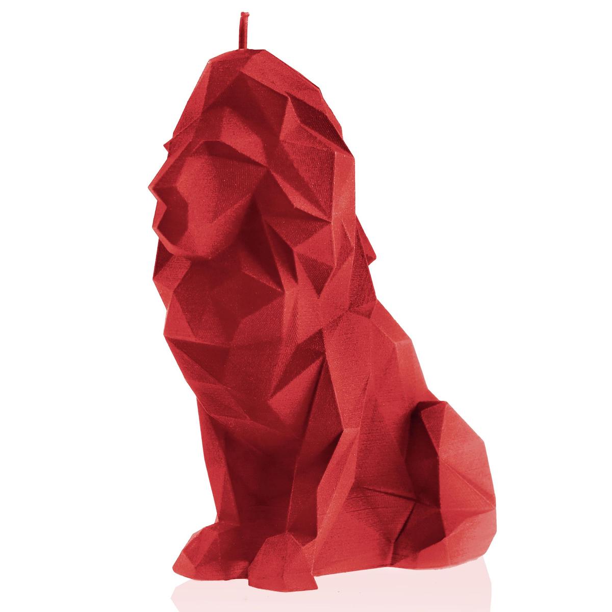 Świeca Lion Low-Poly Red