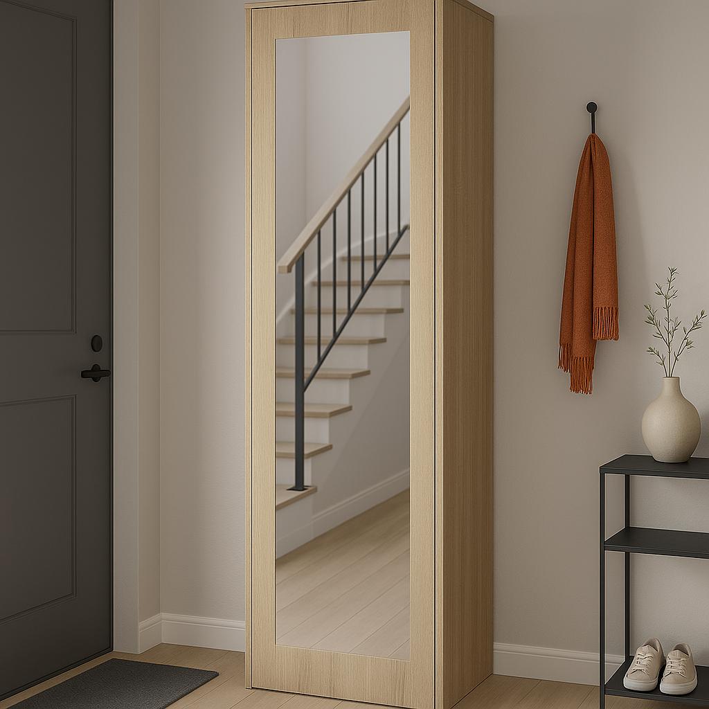 Szafa z lustrem DUO 180x50x35 cm do przedpokoju wąska dąb sonoma nr. 2