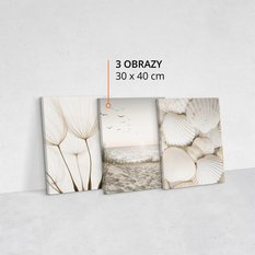 Obrazy Do Sypialni MORZE Plaża Musze Kwiaty 90x40cm - Miniaturka zdjęcia nr 2