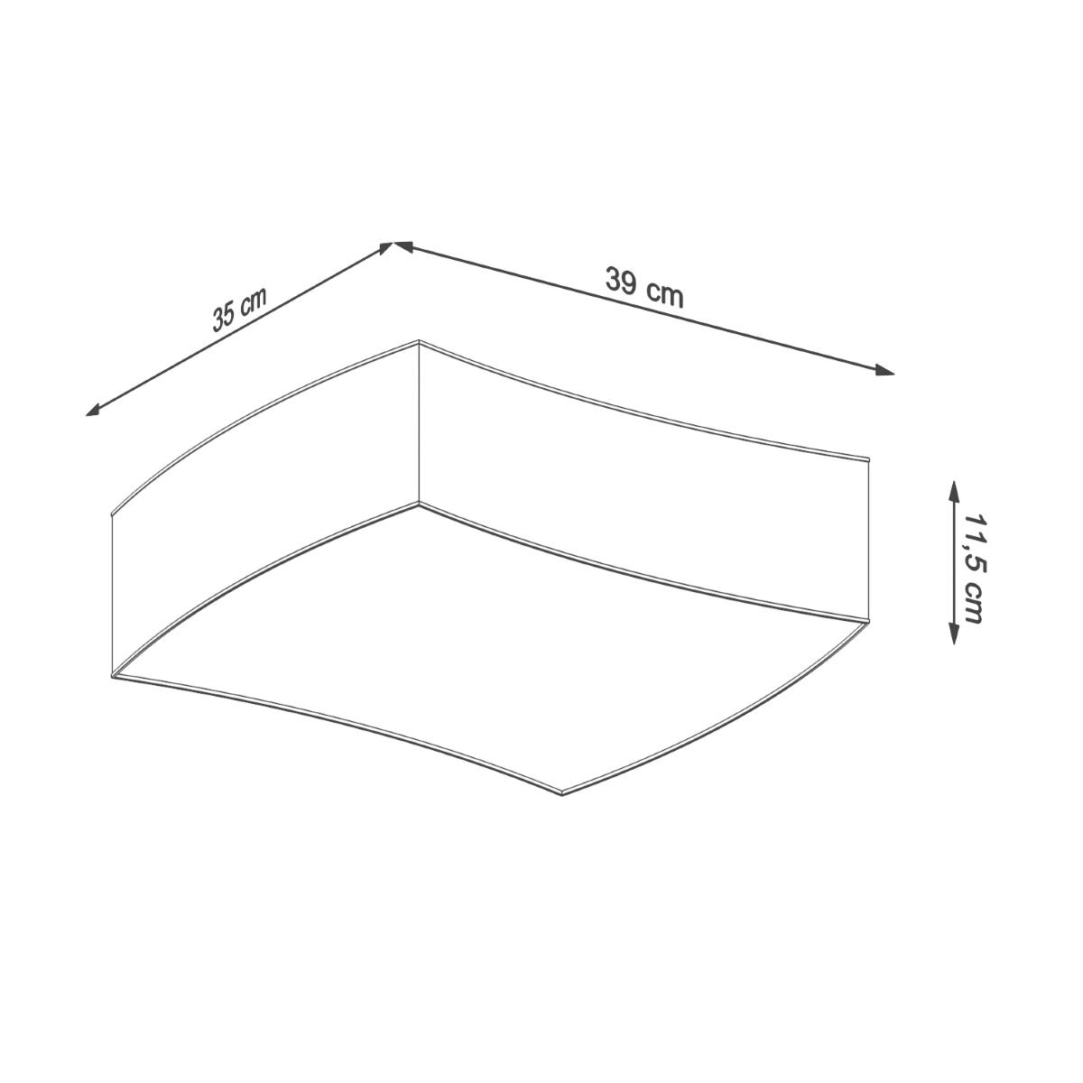 Plafon SQUARE 1 biały 11.5x35x39cm nowoczesna lampa E27 do salonu nr. 4