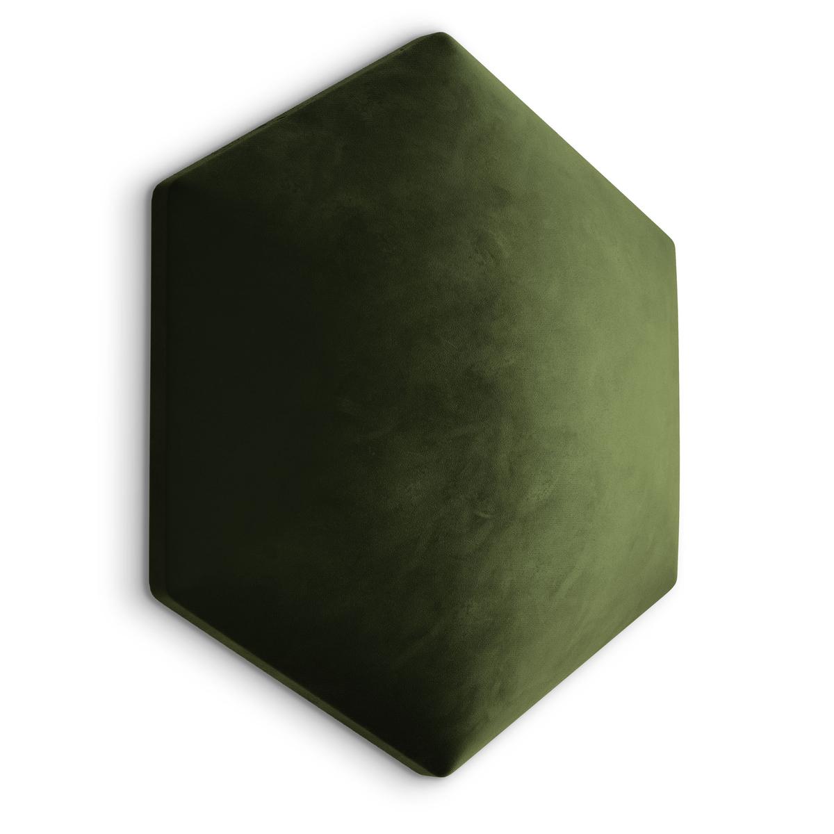 Panele tapicerowane 35x40 cm hexagon magic velvet khaki