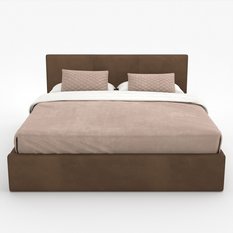 Łóżko tapicerowane do sypialni 180x200x88 cm podwójne z pojemnikiem basic brązowe  - Miniaturka zdjęcia nr 11