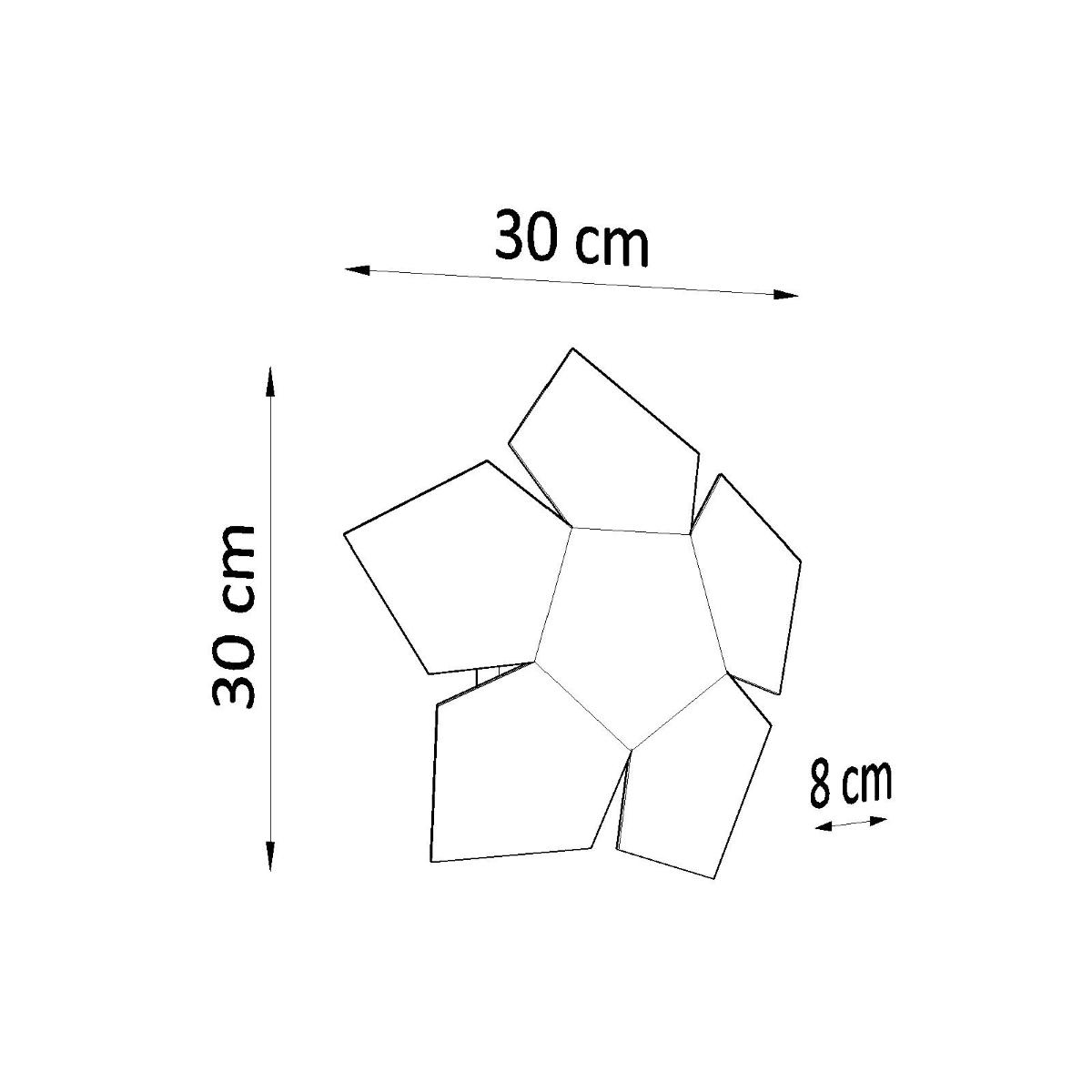 Kinkiet PENTA biały 8x30x30cm nowoczesny G9 do salonu nr. 4