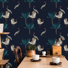 Tapeta – Żurawie, dekoracja w stylu nowoczesnym - Miniaturka zdjęcia nr 4
