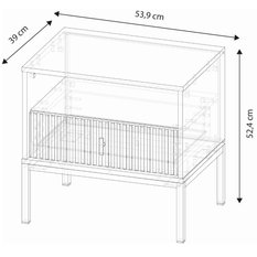 Szafka nocna Maggiore 53,9 cm do sypialni czarny złoty - Miniaturka zdjęcia nr 8