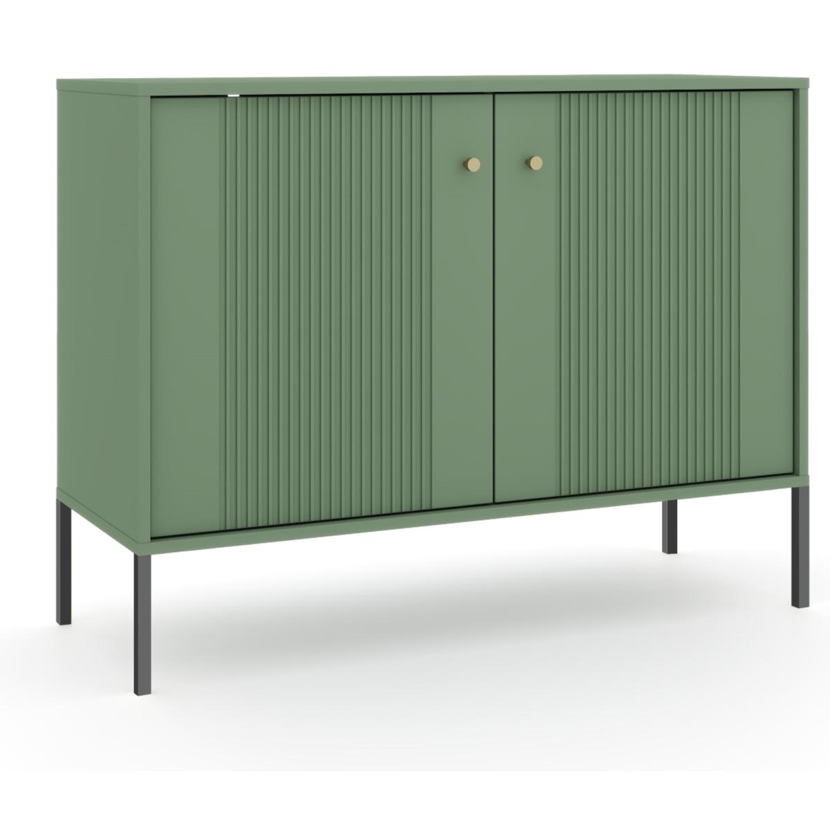 Komoda Iseo 104 cm do sypialni przedpokoju smoke green czarne