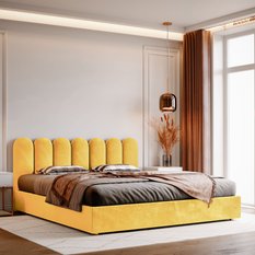 Panele tapicerowane 30x80 cm płotek magic velvet żółty - Miniaturka zdjęcia nr 5