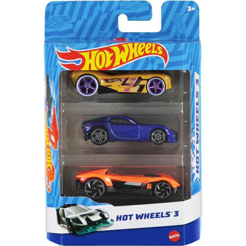 Hot wheels zestaw 3-pak samochodów autek mix mattel k5904 1:64