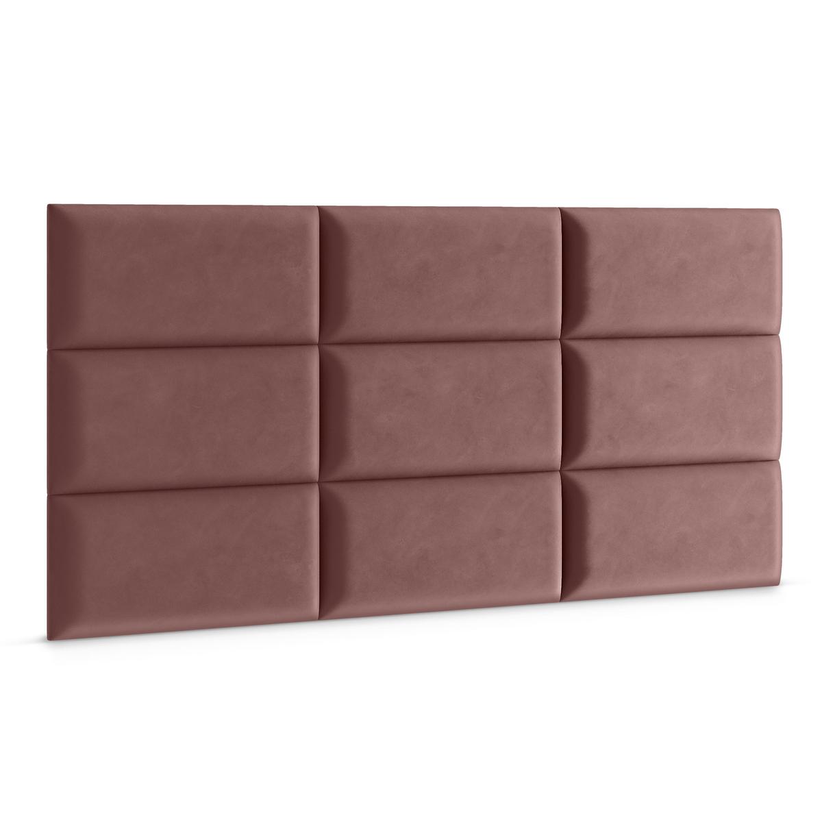 Panele tapicerowane 70x30 cm na ścianę prostokąt brudny róż nr. 3