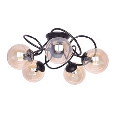 Lampa sufitowa K-5127 FLORO 55x25x55 cm do salonu lub pokoju bursztynowy/czarny - Miniaturka zdjęcia nr 1