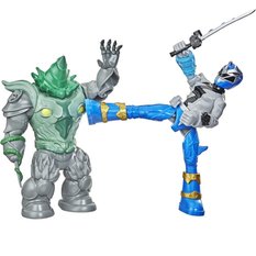 Figurka power rangers dino fury battle attackers blue niebieski ranger vs shockhorn dla dziecka - Miniaturka zdjęcia nr 3