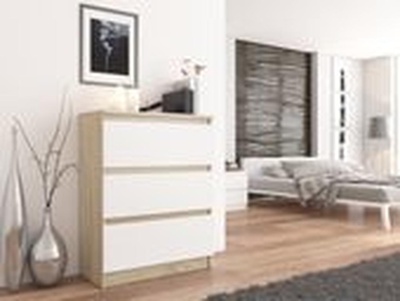 Komoda MODERN 70x40 cm sonoma mix z szufladami do biura sypialni lub salonu nr. 2