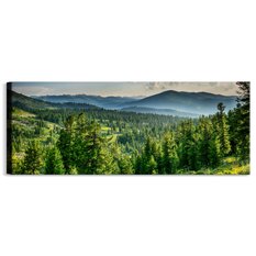 Obraz Panoramiczny Do Salonu LAS Góry Krajobraz Efekt 3D Natura 145x45cm - Miniaturka zdjęcia nr 2