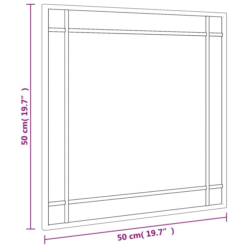 Lustro 50x50 cm do sypialni łazienki ścienne kwadratowe żelazo czarne  nr. 7