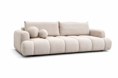 Kanapa rozkładana trzyosobowa z funkcją spania Mediolan 250x112x90 cm sofa z funkcją spania tkanina LOOP kremowa - Miniaturka zdjęcia nr 5