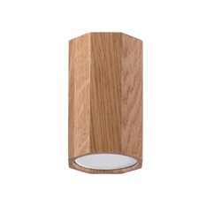 Plafon ZEKE 10 dąb 10x6x6cm nowoczesna lampa GU10 do salonu  - Miniaturka zdjęcia nr 1