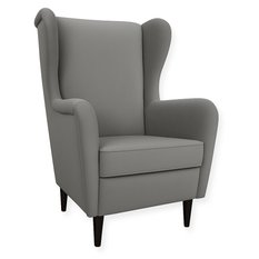 Fotel uszak VOXI 104x90x88 cm w tkaninie royal velvet szary – komfortowy i stylowy do salonu lub karmienia  obrazek