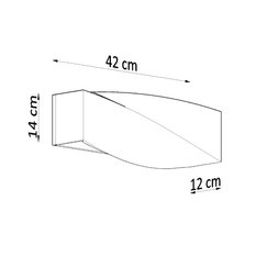 Kinkiet SIGMA szary 14x12x42cm E27 nowoczesny do salonu - Miniaturka zdjęcia nr 4