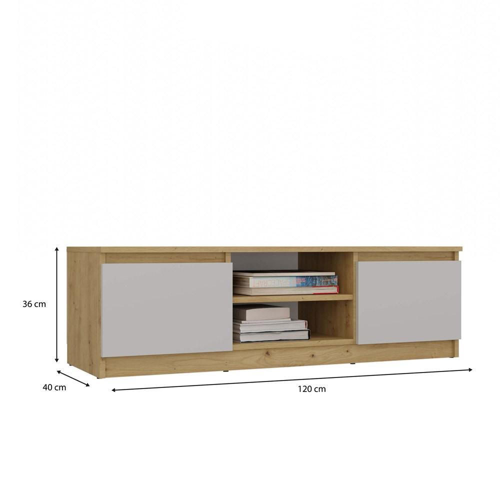 Szafka RTV Malwa 36x120x40 cm do salonu dąb artisan kaszmir beż nr. 9