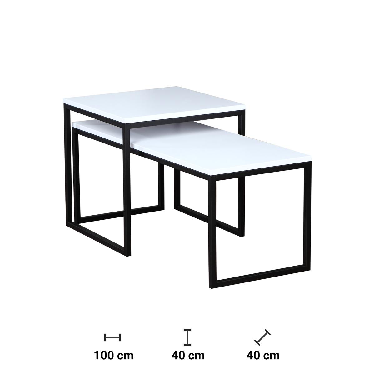 Stolik kawowy 100x40x40 cm Modernique arctic white do salonu nr. 4