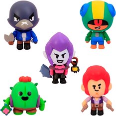 BRAWL STARS RUCHOME FIGURKI ZADYMIARZE 5-PAK MORTIS KRUK LEON SPIKE COLT - Miniaturka zdjęcia nr 3