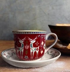 Filiżanka 400 ml XL motyw świąteczny z pudełkiem kolorowa do jadalni - Miniaturka zdjęcia nr 3