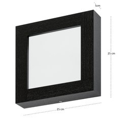 Panel LED 25 x 25 x 5 cm plafon z drewna czarny 24W kinkiet do salonu - Miniaturka zdjęcia nr 4