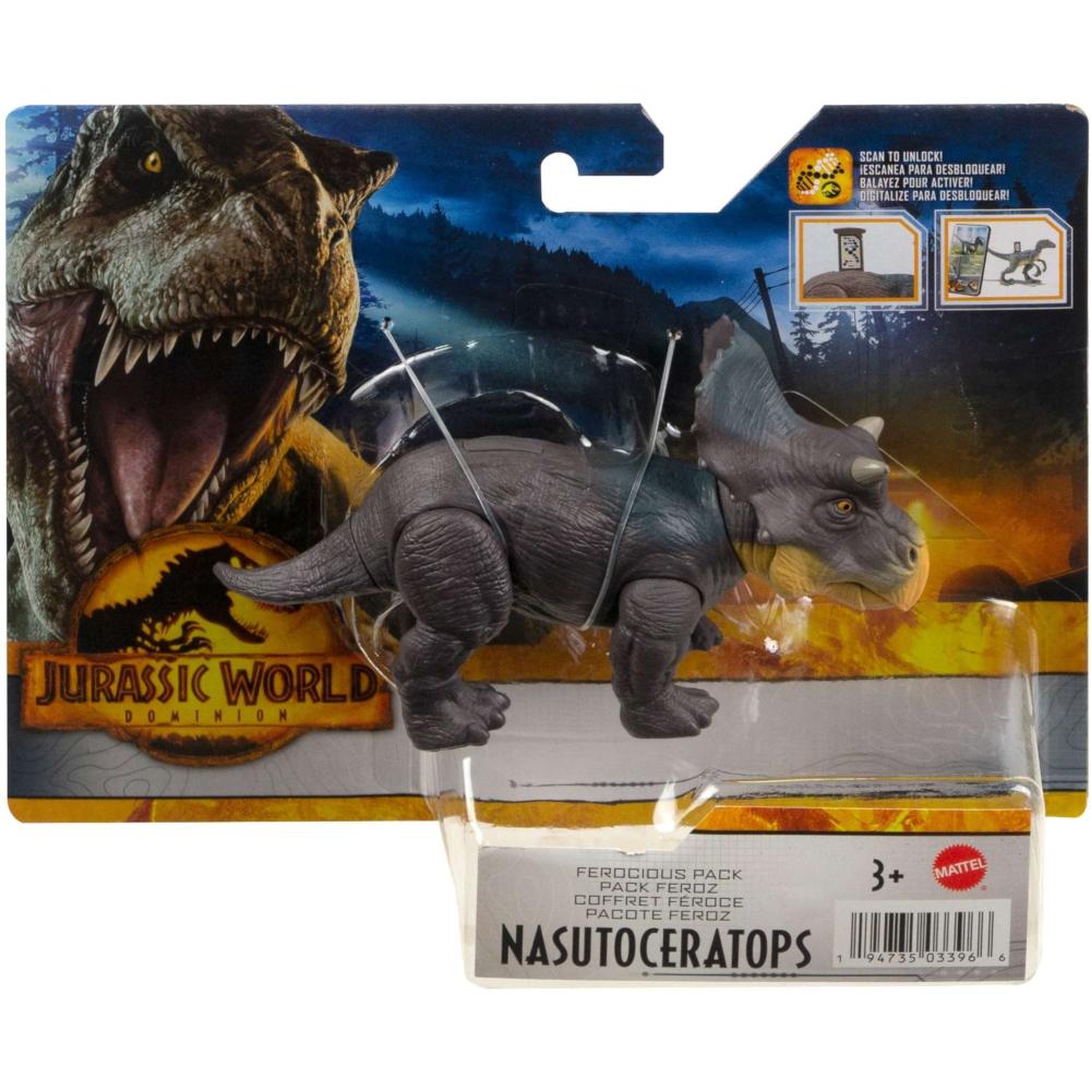 Ruchomy dinozaur nasutoceratops jurassic world dominion park jurajski dla dziecka nr. 1