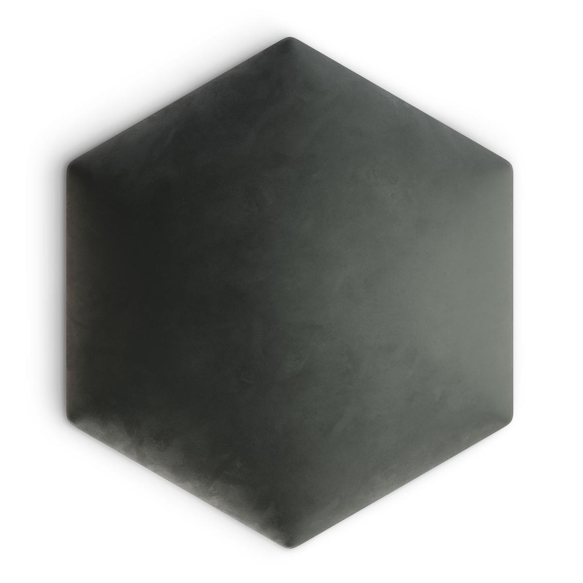 Panele tapicerowane 35x40 cm hexagon magic velvet szary nr. 2