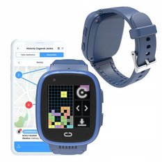 Zegarek Smartwatch opaska dla dziecka Locon Watch Video granatowy - Miniaturka zdjęcia nr 1