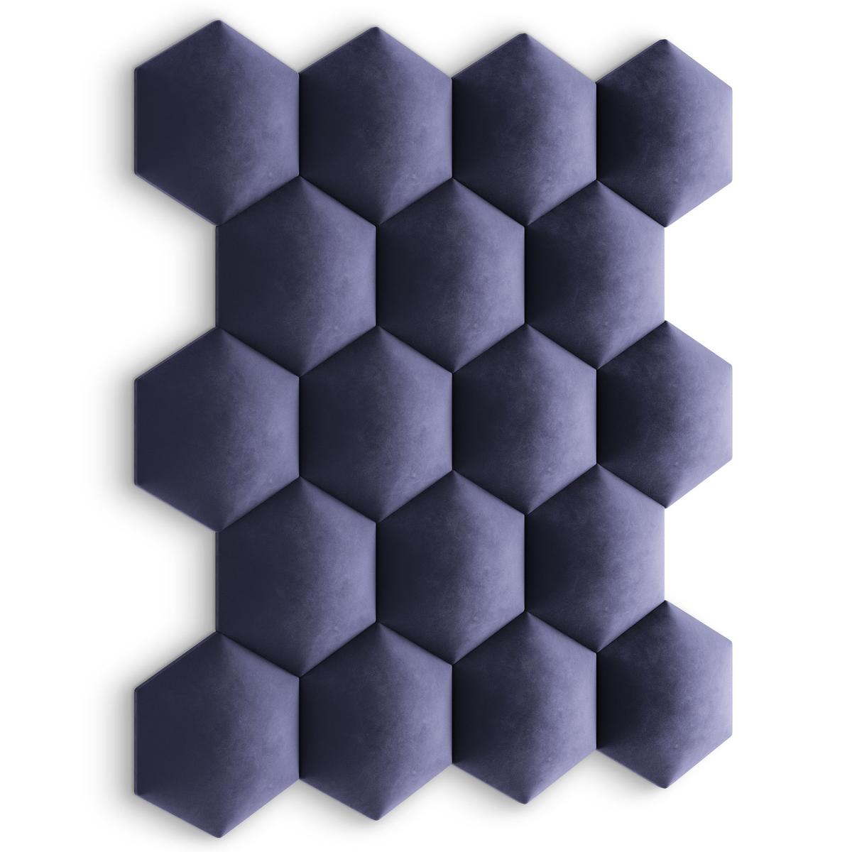 Panele tapicerowane  26x30 cm hexagon magic velvet lawendowy nr. 6