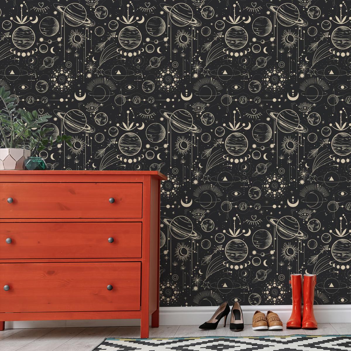 Tapeta Ścienna KSIĘŻYCE Planety Kosmos Styl Boho  nr. 7